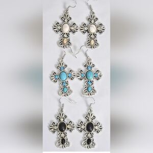 Elegant Silver Cross Earrings Pick 1 Set